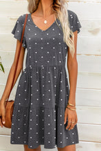 Load image into Gallery viewer, Polka Dot V-Neck Flutter Sleeve Mini Dress
