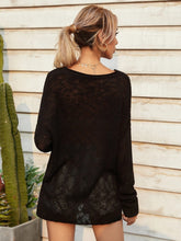Load image into Gallery viewer, Notched Neck Slit Knit Top
