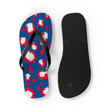 Load image into Gallery viewer, Leopard Blue July 4th Flip Flops
