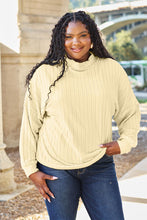 Load image into Gallery viewer, Basic Bae Full Size Ribbed Exposed Seam Mock Neck Knit Top

