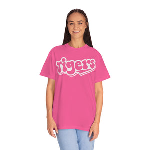 Retro White Tigers Comfort Colors Unisex Garment-Dyed T-shirt