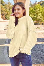 Load image into Gallery viewer, Basic Bae Full Size Ribbed Exposed Seam Mock Neck Knit Top
