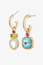 Load image into Gallery viewer, Crystal C-Hoop Drop Earrings
