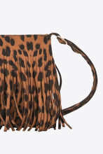 Load image into Gallery viewer, PU Leather Crossbody Bag with Fringe
