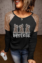 Load image into Gallery viewer, HAPPY EASTER Sequin Raglan Sleeve Top
