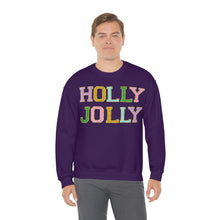 Load image into Gallery viewer, Faux Chenille Holly Jolly Unisex Heavy Blend™ Crewneck Sweatshirt
