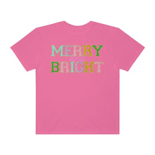 Load image into Gallery viewer, Faux Chenille Merry and Bright Comfort Colors Unisex Garment-Dyed T-shirt
