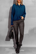 Load image into Gallery viewer, Surplice Dropped Shoulder Long Sleeve Sweater
