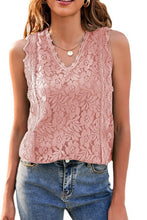Load image into Gallery viewer, Lace V-Neck Tank

