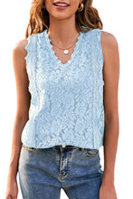 Load image into Gallery viewer, Lace V-Neck Tank
