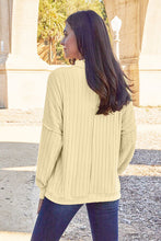 Load image into Gallery viewer, Basic Bae Full Size Ribbed Exposed Seam Mock Neck Knit Top
