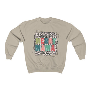 Merry Mama Leopard Unisex Heavy Blend™ Crewneck Sweatshirt