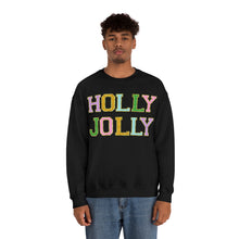 Load image into Gallery viewer, Faux Chenille Holly Jolly Unisex Heavy Blend™ Crewneck Sweatshirt
