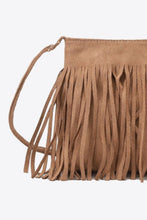 Load image into Gallery viewer, PU Leather Crossbody Bag with Fringe
