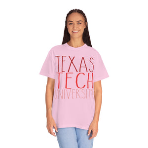 Skinny Texas Tech University Comfort Colors Unisex Garment-Dyed T-shirt