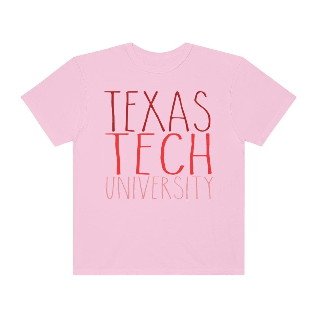 Skinny Texas Tech University Comfort Colors Unisex Garment-Dyed T-shirt