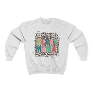 Merry Mama Leopard Unisex Heavy Blend™ Crewneck Sweatshirt