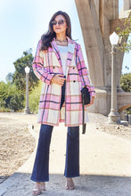 Load image into Gallery viewer, Double Take Full Size Plaid Button Up Lapel Collar Coat
