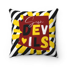 Load image into Gallery viewer, Arizona State University ASU Dorm Room Grad Gift Spun Polyester Square Pillow

