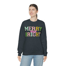 Load image into Gallery viewer, Faux Chenille Merry and Bright Unisex Heavy Blend™ Crewneck Sweatshirt
