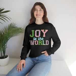 Faux Chenille Joy to the World Unisex Heavy Blend™ Crewneck Sweatshirt