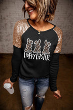 Load image into Gallery viewer, HAPPY EASTER Sequin Raglan Sleeve Top
