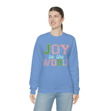 Load image into Gallery viewer, Faux Chenille Joy to the World Unisex Heavy Blend™ Crewneck Sweatshirt
