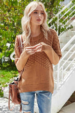 Load image into Gallery viewer, Pom-Pom Drop Shoulder Ribbed Trim Sweater
