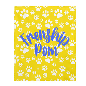 Frenship POM Velveteen Plush Blanket