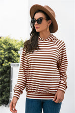 Load image into Gallery viewer, Horizontal Stripe Raglan Sleeve Hoodie
