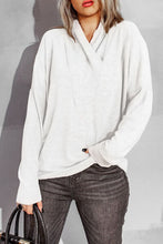 Load image into Gallery viewer, Surplice Dropped Shoulder Long Sleeve Sweater
