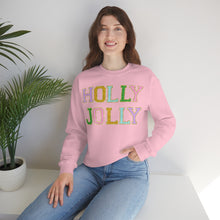 Load image into Gallery viewer, Faux Chenille Holly Jolly Unisex Heavy Blend™ Crewneck Sweatshirt
