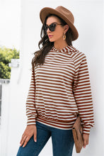 Load image into Gallery viewer, Horizontal Stripe Raglan Sleeve Hoodie
