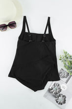 Load image into Gallery viewer, Gathered Detail Square Neck Tankini Set
