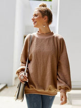 Load image into Gallery viewer, Mock Neck Dropped Shoulder Sweatshirt

