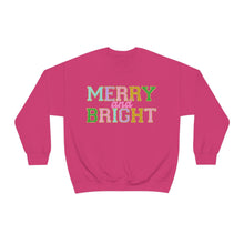 Load image into Gallery viewer, Faux Chenille Merry and Bright Unisex Heavy Blend™ Crewneck Sweatshirt
