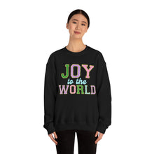 Load image into Gallery viewer, Faux Chenille Joy to the World Unisex Heavy Blend™ Crewneck Sweatshirt
