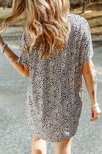 Load image into Gallery viewer, Animal Print Round Neck Tunic Tee with Pockets
