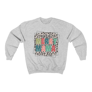 Merry Mama Leopard Unisex Heavy Blend™ Crewneck Sweatshirt