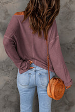 Load image into Gallery viewer, Notched Neck Drop Shoulder Blouse
