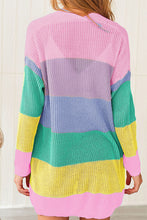 Load image into Gallery viewer, Color Block Long Sleeve Cardigan
