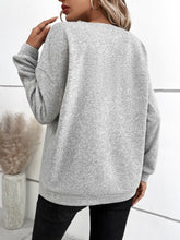 Load image into Gallery viewer, V-Neck Dropped Shoulder Sweatshirt
