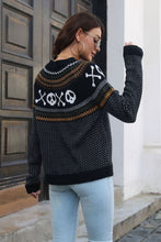 Load image into Gallery viewer, Ghost Pattern Round Neck Long Sleeve Sweater
