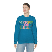 Load image into Gallery viewer, Faux Chenille Merry and Bright Unisex Heavy Blend™ Crewneck Sweatshirt
