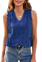 Load image into Gallery viewer, Lace V-Neck Tank
