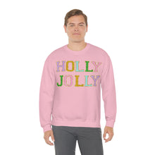 Load image into Gallery viewer, Faux Chenille Holly Jolly Unisex Heavy Blend™ Crewneck Sweatshirt
