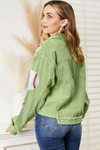 Load image into Gallery viewer, Ball Sequin Dropped Shoulder Raw Hem Jacket
