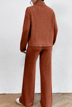 Load image into Gallery viewer, Mock Neck Dropped Shoulder Top and Pants Set
