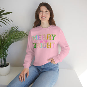 Faux Chenille Merry and Bright Unisex Heavy Blend™ Crewneck Sweatshirt