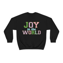 Load image into Gallery viewer, Faux Chenille Joy to the World Unisex Heavy Blend™ Crewneck Sweatshirt
